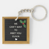 Binnenkort Baby Ultrasound Christmas Peg Board Sleutelhanger (Achterkant)