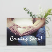 Binnenkort Baby Zwangerschap Aankondiging (Staand voorkant)