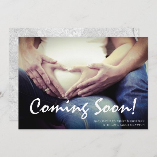 Binnenkort Baby Zwangerschap Aankondiging (Voorkant / Achterkant)