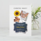 Binnenkort babymeisje Zwangerschap Aankondiging (Staand voorkant)