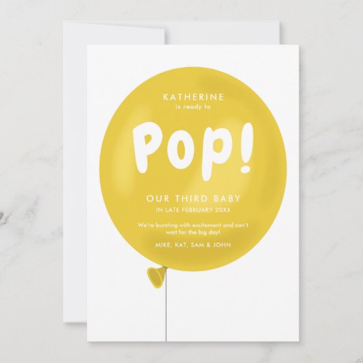 Binnenkort barst Zwangerschapsaankondiging Kaart (Voorkant)