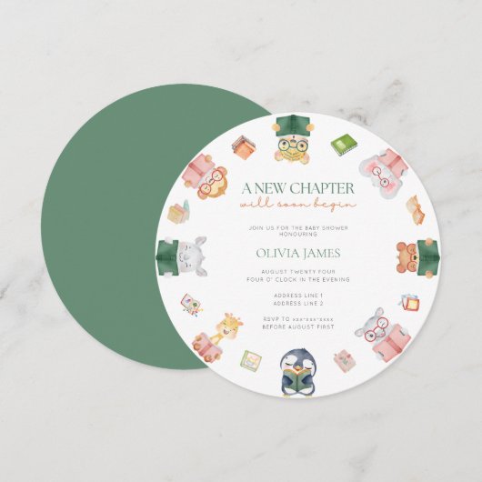 Binnenkort begint een nieuw baby shower kaart (Voorkant / Achterkant)