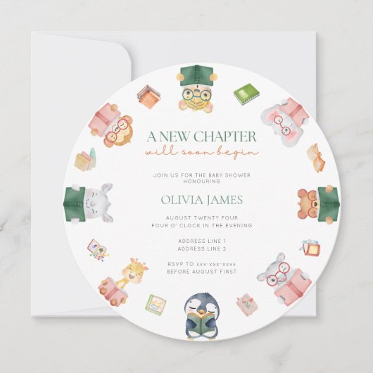 Binnenkort begint een nieuw baby shower kaart (Voorkant)