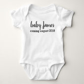 Binnenkort bekend maken van zwangerschap, baby romper (Voorkant)