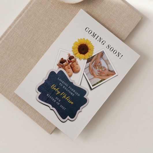 Binnenkort beschikbaar als baby-meisje notitiekaartje
