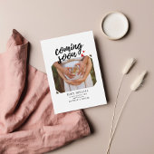 Binnenkort beschikbaar als baby-meisje notitiekaartje