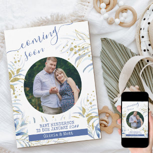 Binnenkort beschikbaar Foto van Elegant Blue Folia Aankondiging