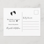 Binnenkort beschikbaar Foto Zwangerschap Aankondig Aankondigingskaart (Achterkant)