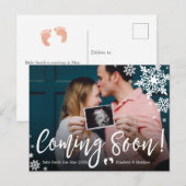 Binnenkort beschikbaar Foto Zwangerschap Aankondig Aankondigingskaart (Voorkant / Achterkant)