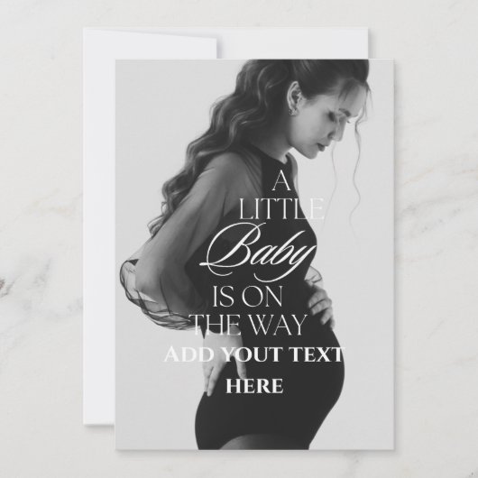 Binnenkort beschikbaar Foto Zwangerschap Aankondig Kaart (Voorkant)