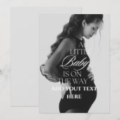 Binnenkort beschikbaar Foto Zwangerschap Aankondig Kaart (Voorkant / Achterkant)