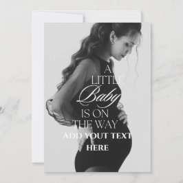 Binnenkort beschikbaar Foto Zwangerschap Aankondig Kaart