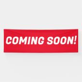 Binnenkort beschikbaar l Rood & Wit Adverteren Tek Spandoek (Horizontaal)