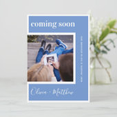 Binnenkort beschikbaar Moderne fotozwangerschap Aankondiging (Staand voorkant)