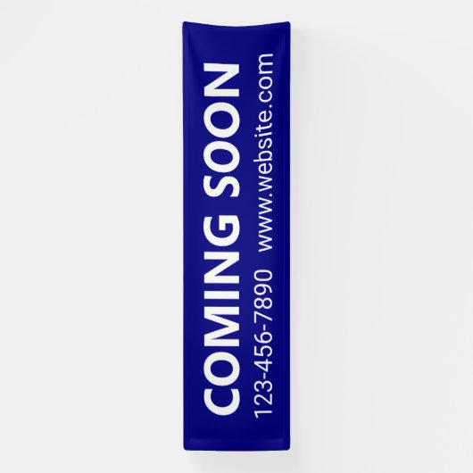 Binnenkort beschikbaar op de website van Navy Blue Spandoek (Verticaal)