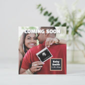 Binnenkort beschikbaar op social media paar echogr aankondiging (Staand voorkant)