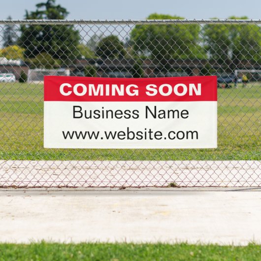 Binnenkort beschikbaar Red Black & White New Busin Spandoek (Insitu)