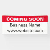 Binnenkort beschikbaar Red Black & White New Busin Spandoek (Horizontaal)