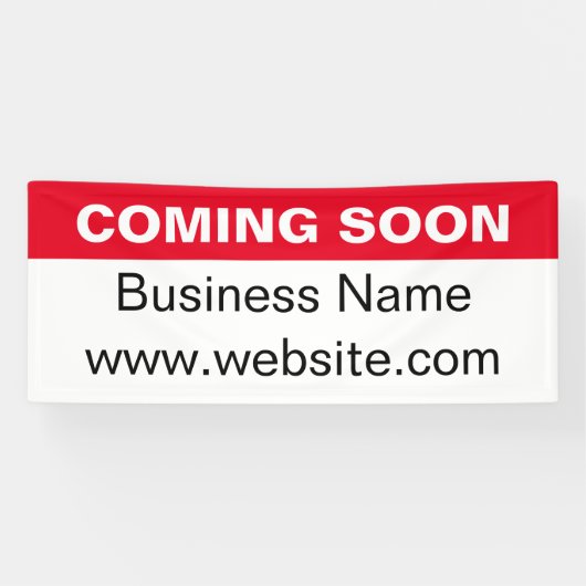 Binnenkort beschikbaar Red Black & White New Busin Spandoek (Horizontaal)