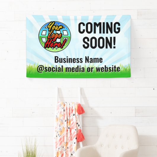 Binnenkort beschikbaar Zakelijke aankondiging Logo Spandoek (Insitu)