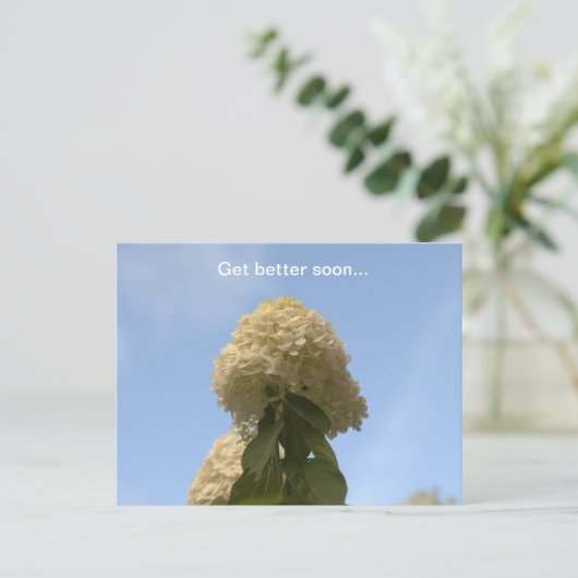 Binnenkort beter Limoen Hydrangea Briefkaart (Staand voorkant)