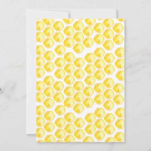 Binnenkort bij Bee Familie van 3 Baby shower Invit Kaart (Achterkant)