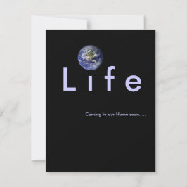 Binnenkort bij ons thuis: baby shower-uitnodiging kaart