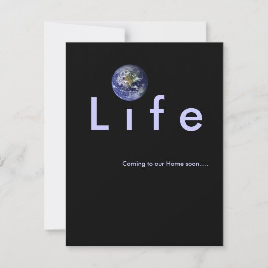 Binnenkort bij ons thuis: baby shower-uitnodiging kaart (Voorkant)