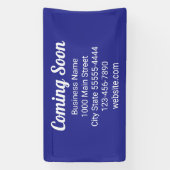 Binnenkort Blauw en Wit Bedrijf Spandoek (Verticaal)