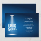 Binnenkort Boy zwangerschapsaankondiging Aankondiging (Voorkant / Achterkant)