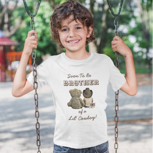 Binnenkort broeder van een Lil' Cowboy & Teddy Bea T-shirt