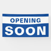 Binnenkort Business Blue White, groot, buitenshuis Spandoek (Horizontaal)