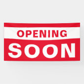 Binnenkort Business Red White — Groot openluchttek Spandoek (Horizontaal)