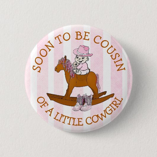 Binnenkort Couain van een kleine Cowgirl Button (Voorkant)