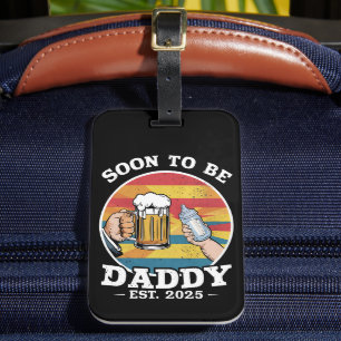 Binnenkort Daddy 2025 Eerste keer Daddy 2025 Retro Bagagelabel