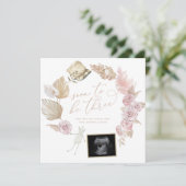 Binnenkort drie ultrasone zwangerschap onthullen B Aankondiging (Staand voorkant)