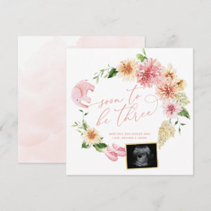 Binnenkort drie ultrasone zwangerschappen onthulle aankondiging