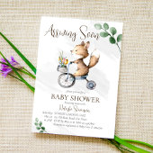 Binnenkort een baby shower met een kleine vossenfi kaart