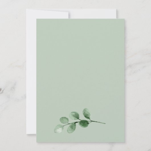 Binnenkort een baby shower met een kleine vossenfi kaart (Achterkant)