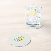 Binnenkort een familie van drie Baby shower Custom Kartonnen Onderzetters (Insitu)