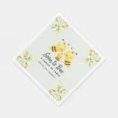 Binnenkort een familie van drie Baby shower Custom Servet (Hoek)