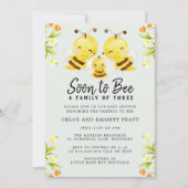 Binnenkort een familie van drie Baby shower worden Kaart (Voorkant)