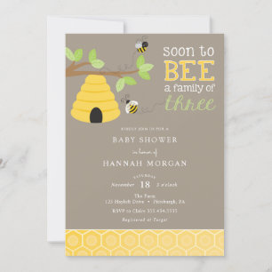 Binnenkort een familie van drie Baby shower worden Kaart