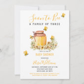 Binnenkort een gezin van 3 Baby shower Kaart (Voorkant)