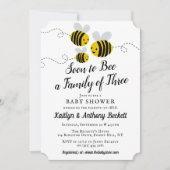 Binnenkort een gezin van drie | BABY SHOWER Kaart (Voorkant)