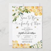 Binnenkort een gezin van drie Baby showers Kaart (Voorkant)