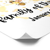 Binnenkort een gezin van drie bijen poster (Hoek)