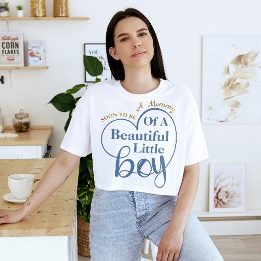 Binnenkort een mama van een mooie kleine jongen t-shirt