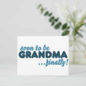 Binnenkort eindelijk oma worden briefkaart (Staand voorkant)