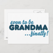 Binnenkort eindelijk oma worden briefkaart (Voorkant / Achterkant)